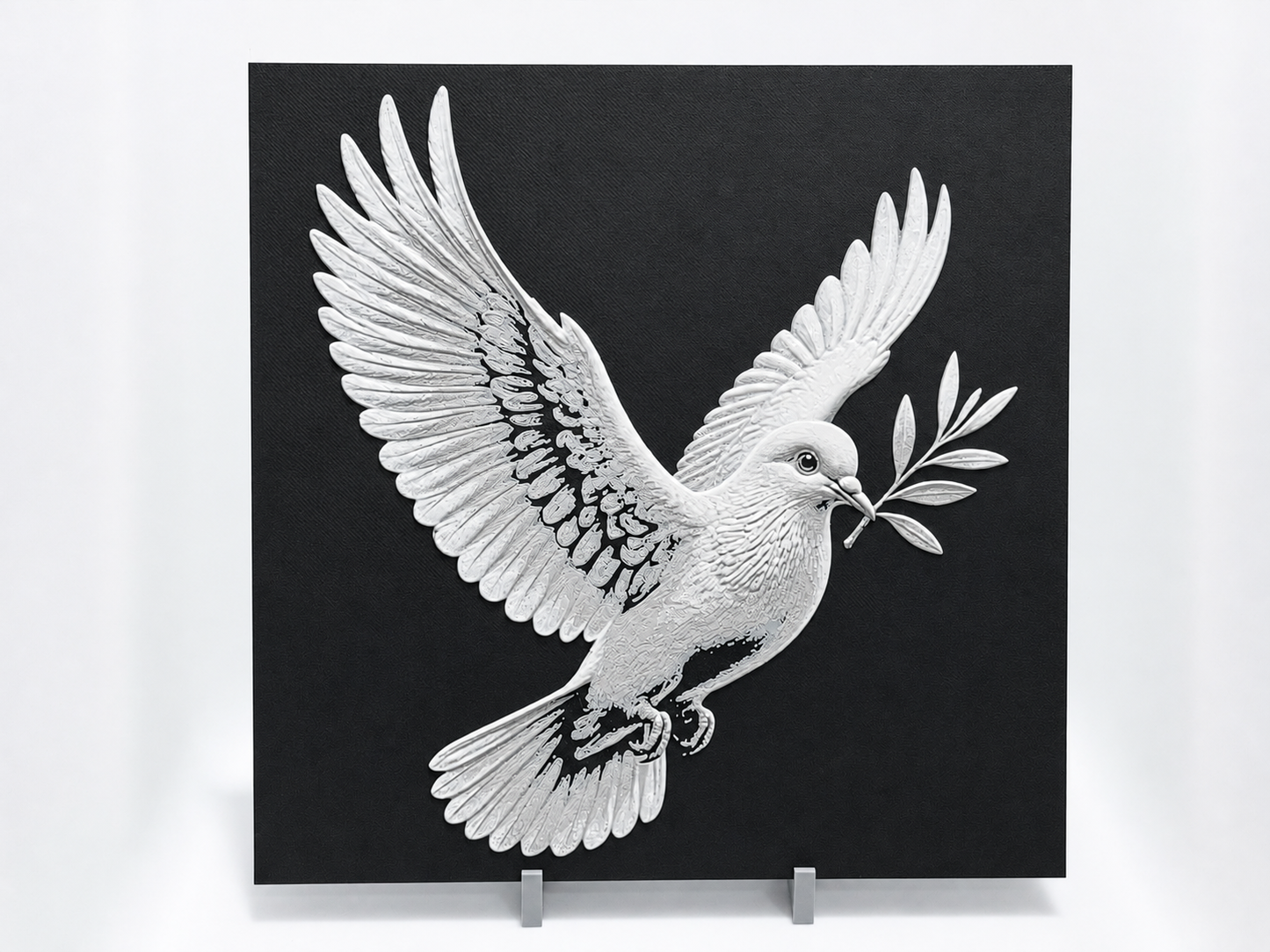 The Olive Branch — layered relief dove artwork