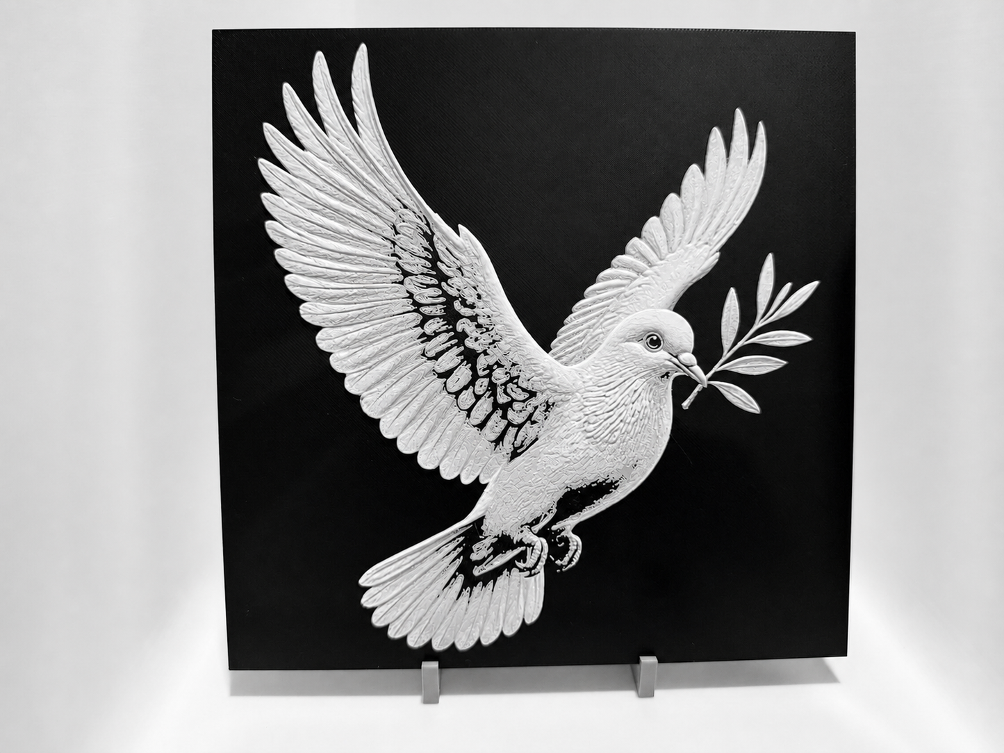 The Olive Branch — layered relief dove artwork
