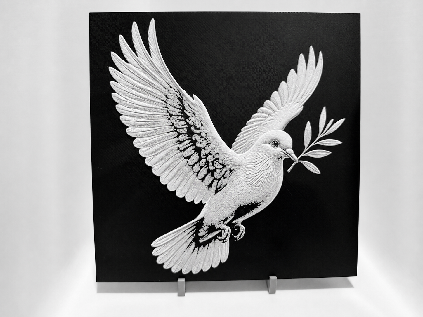 The Olive Branch — layered relief dove artwork