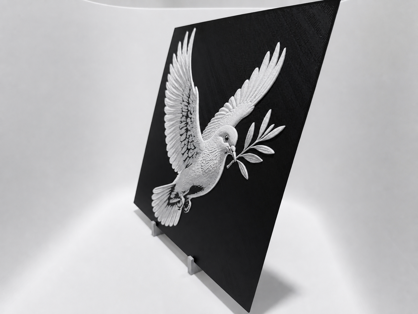 The Olive Branch — layered relief dove artwork