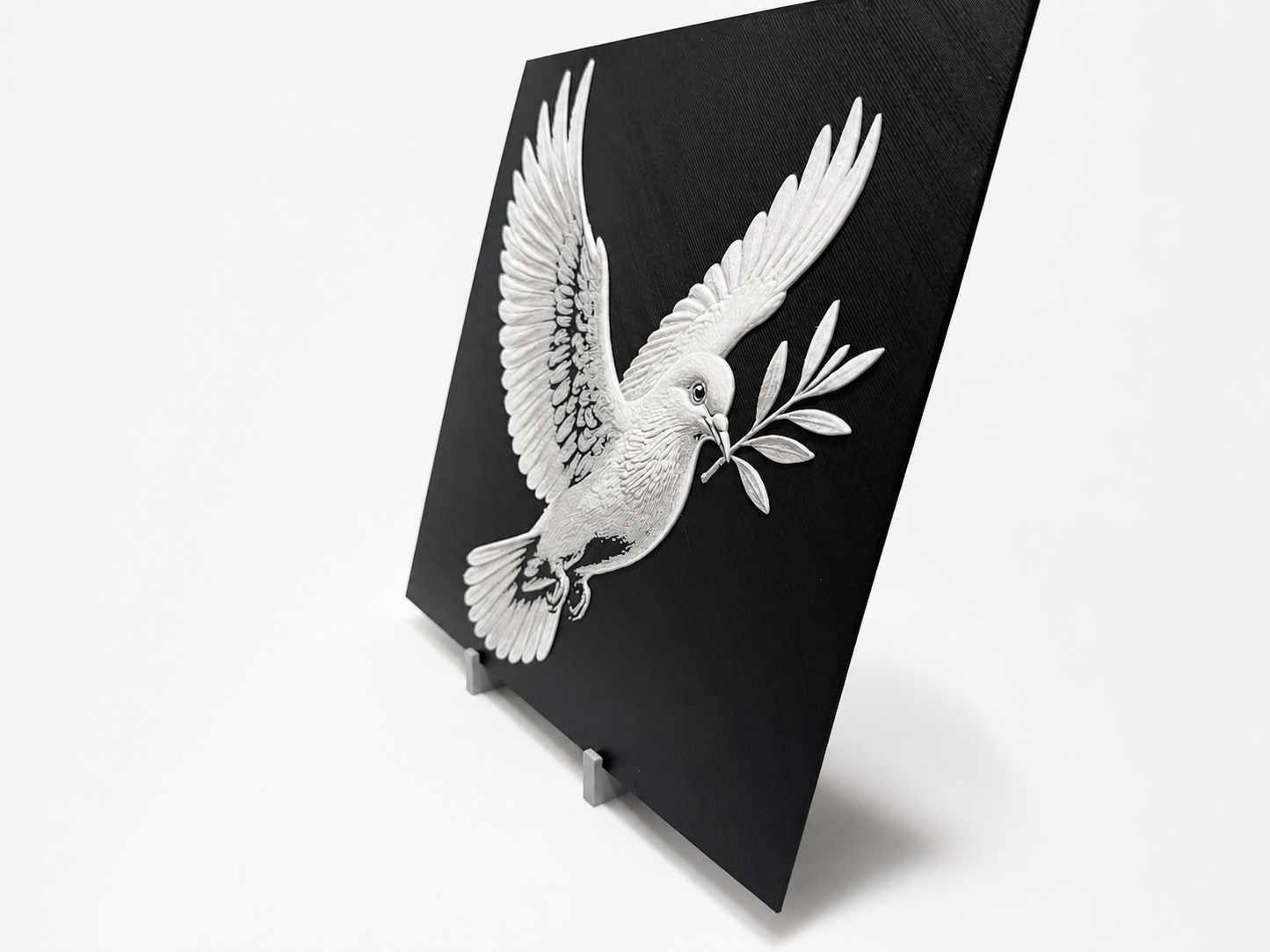 The Olive Branch — layered relief dove artwork